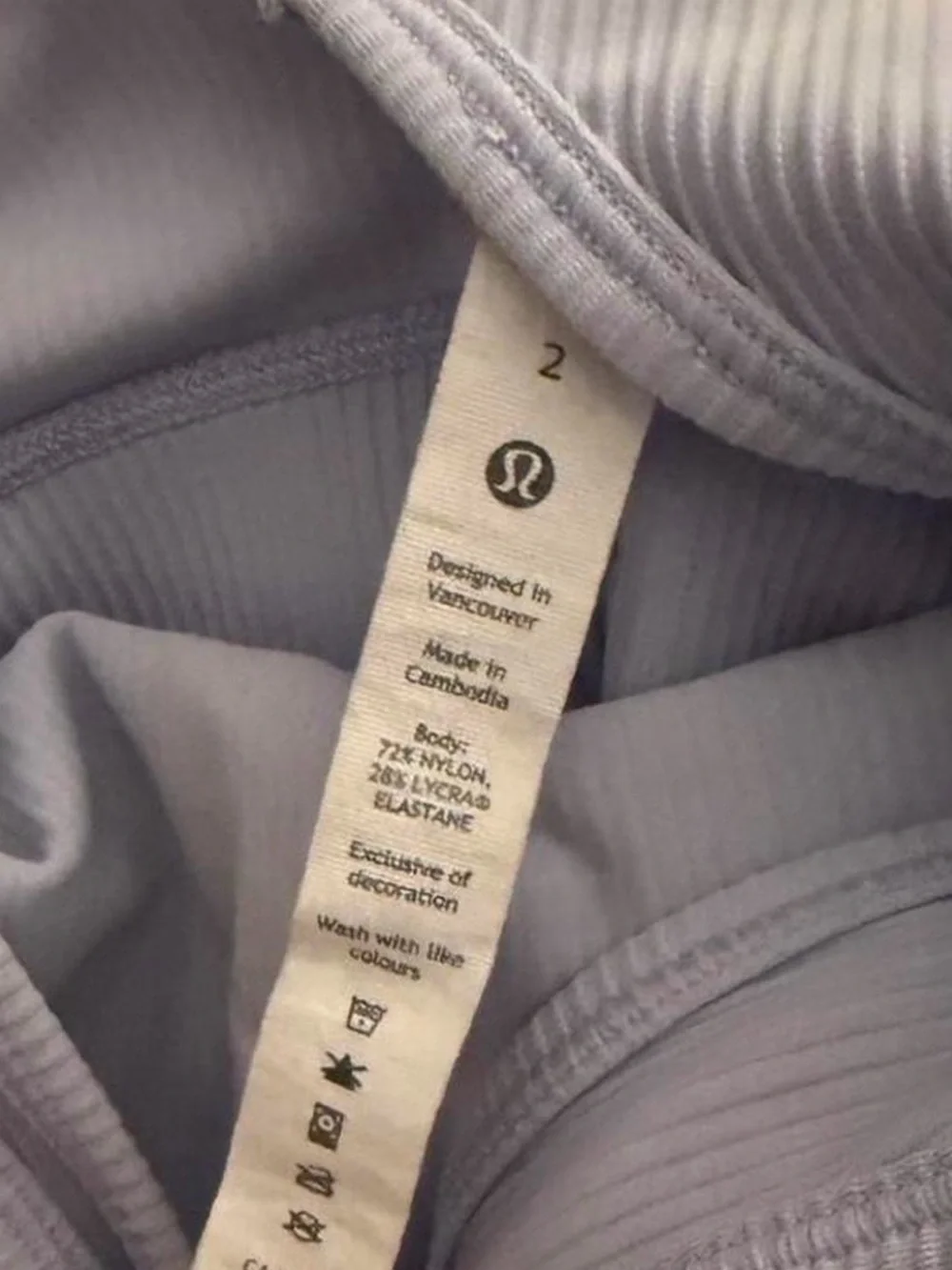 lululemon athletica Ribbed Crop Tank in Light Blue